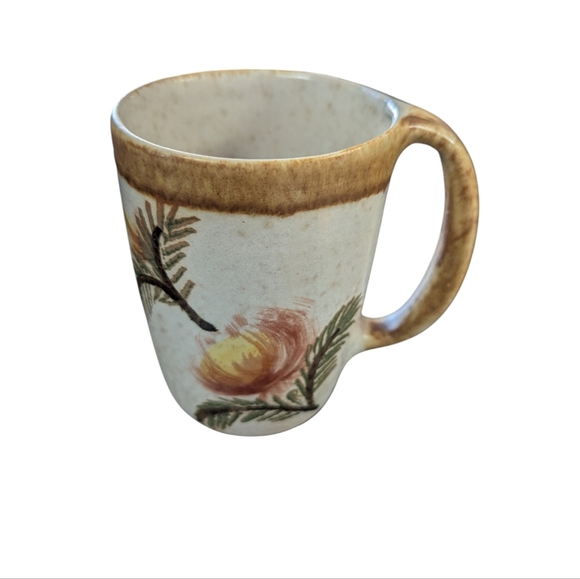 Vintage Chatham Potters Mug Stoneware USA Made Fruit Pine Cottagecore - Picture 4 of 6